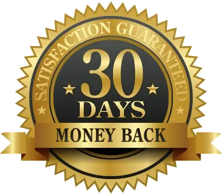 30 days money back satisfaction guarantee badge
