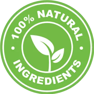 100% natural ingredients badge